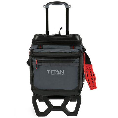 Titan 60 Can Rolling Cooler with All Terrain Cart, Deep Freeze Insulation, Keeps Ice 3 Days