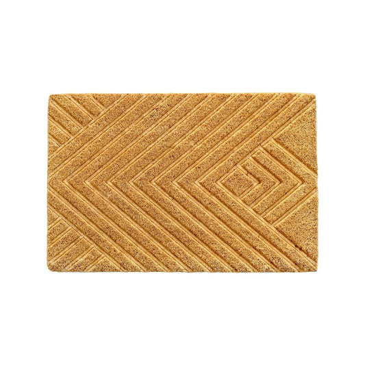 Coir Outdoor Mat - 40 x 60cm - Embossed Design - Non-Slip Backing - Durable