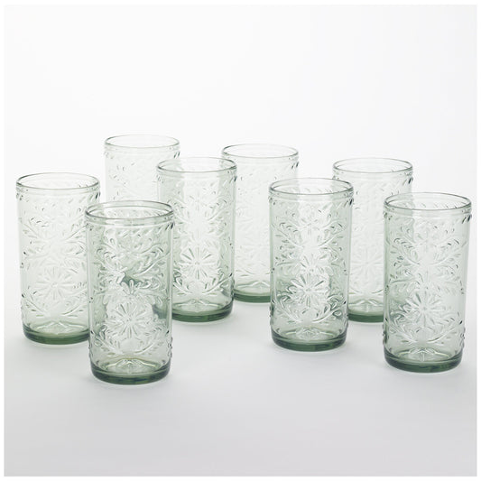 Jia Wei Tritan Tumblers 8 Pack x 680ml Green Tint