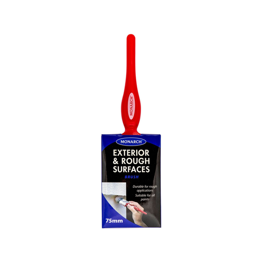 Monarch 75mm Exterior Rough Surfaces Paint Brush - 75mm - Red Handle - Auzzistore