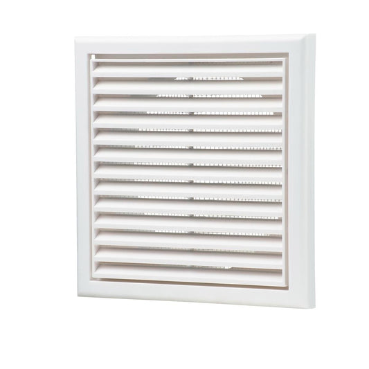 Blauberg 125mm White Square Fixed Grille - ABS Plastic - Easy Maintenance - Auzzistore