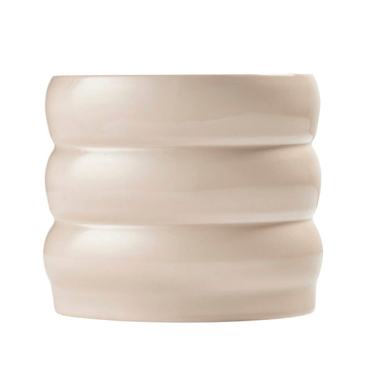 Borralheira Indoor Ceramic Pot - 180 x 155mm - Smooth Bone - Durable & Waterproof