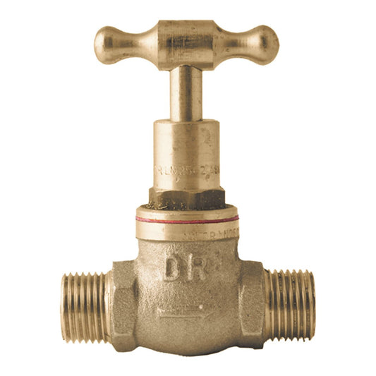 Kinetic 15mm Brass Male T Head Stop Cock - Lead Free - WaterMark Certified - Auzzistore