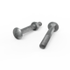 Zenith Cup Head Bolt - 10mm x 75mm - 4.6 Grade Steel - Hot Dipped Galvanised