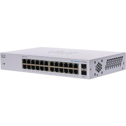 24-port Cisco CBS110 with Partial PoE and 2x1G SFP | Auzzi Store