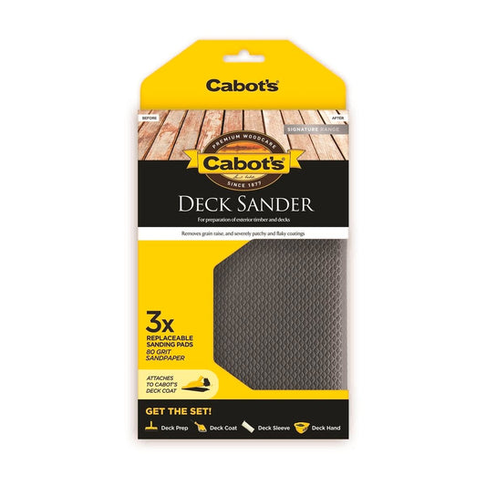 Cabot S 80 Grit Sanding Pads 3 Pack - Sandpaper - Durable - Easy Use - Auzzistore