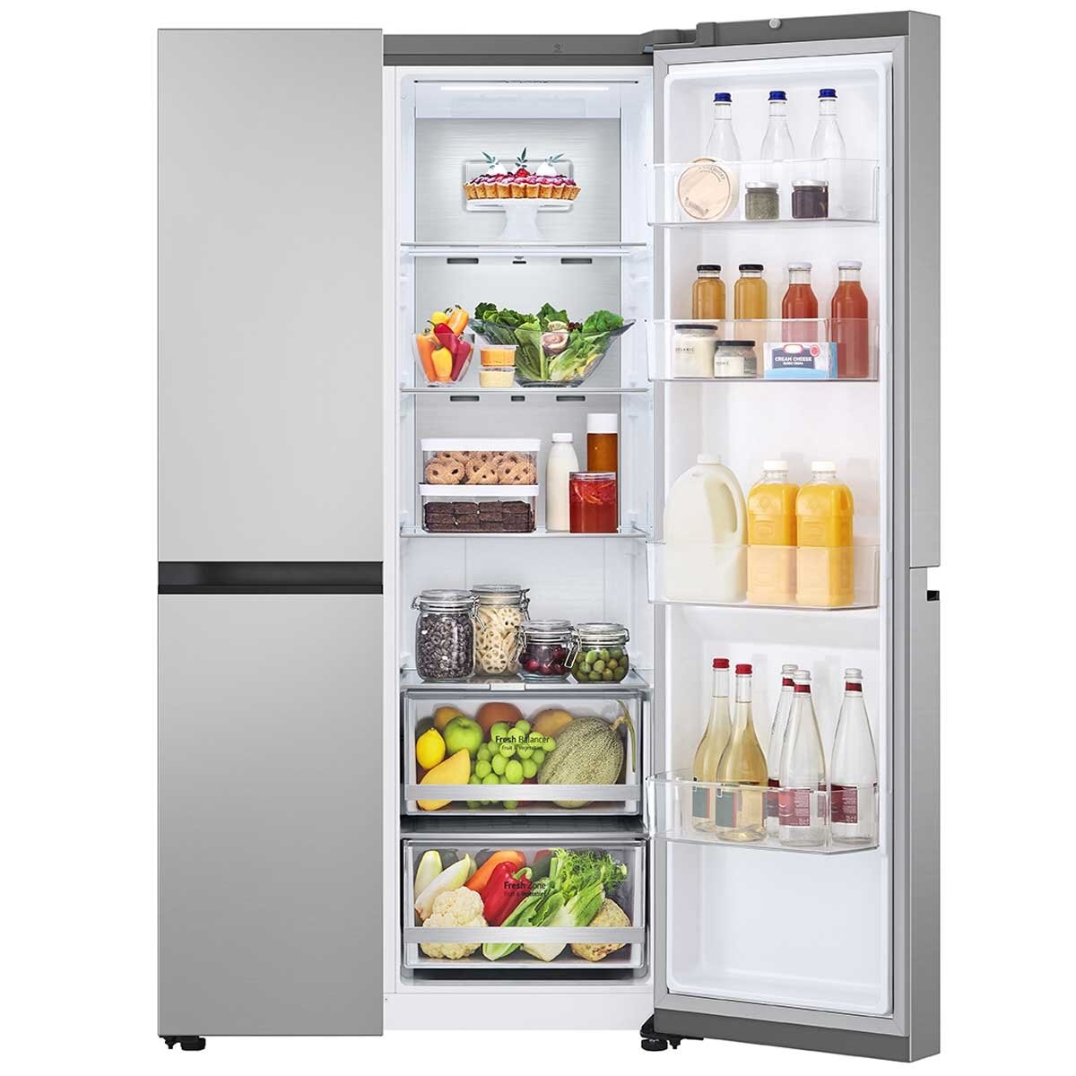 LG 655L Side By Side Fridge GS-B600PL Stainless Steel