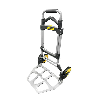 Toolmaster Hand Truck Trolley – Heavy-Duty Folding Dolly Cart with Pneumatic Wheels for Easy Transport