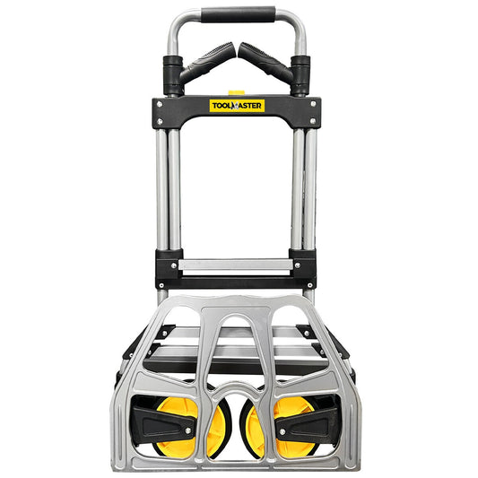 Toolmaster Hand Truck Trolley – Heavy-Duty Folding Dolly Cart with Pneumatic Wheels for Easy Transport - Auzzistore
