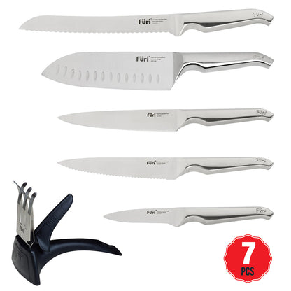 Furi Pro Wooden Knife Block Set 7 Piece