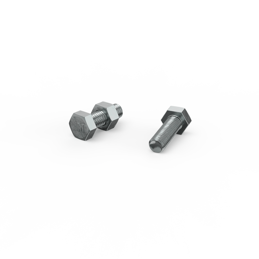 Zenith M8 x 25mm Zinc Plated Hex Head Bolts and Nuts 25 Pack - Durable Fastening Solutions – view 2 - Auzzistore