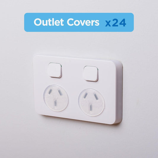 Perma Child Safety Outlet Covers - 35mm x 20mm - Plastic - Clear Design - 24 Pack – view 2
