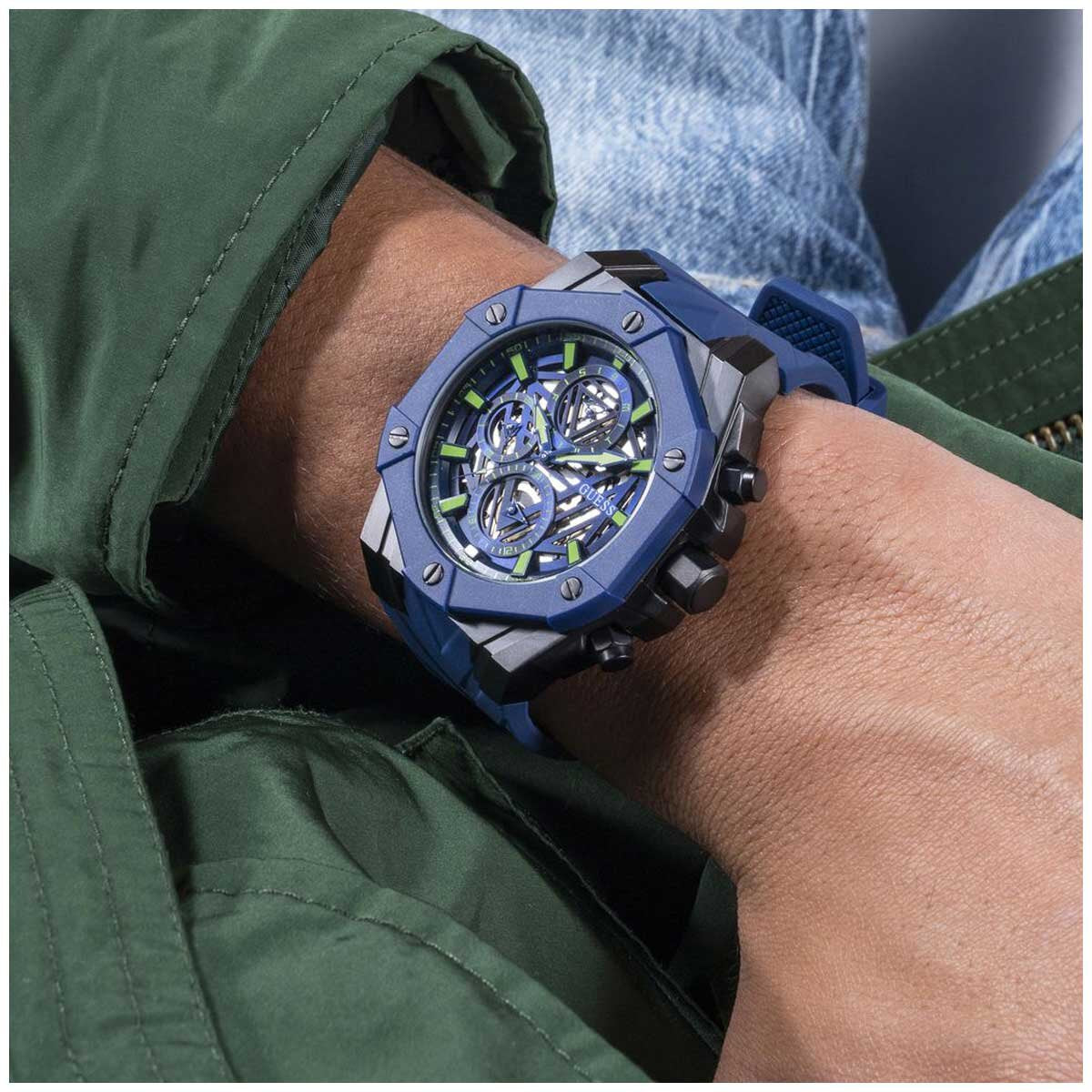 GUESS Blue Formula Silicone Men's Watch GW0579G3