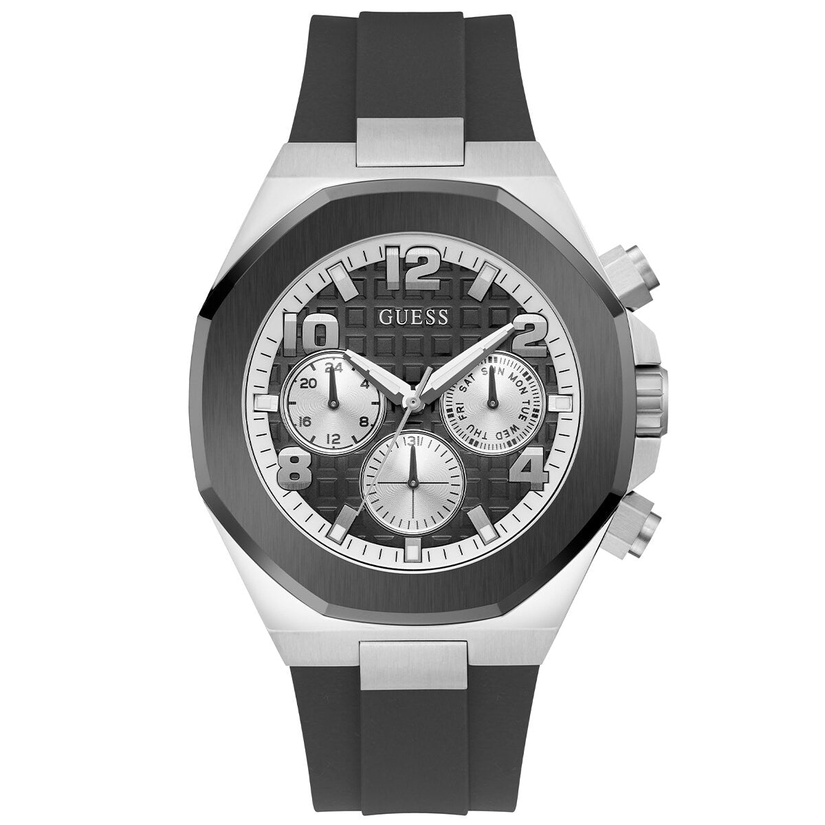 GUESS Black Silver Empire Men's Watch GW0583G1