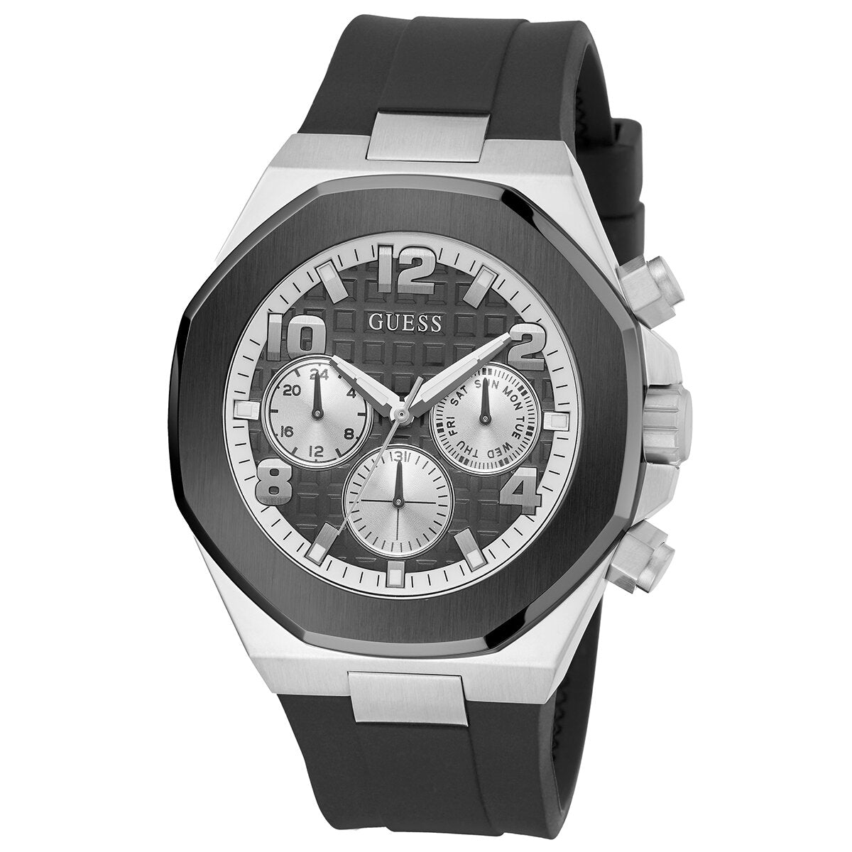 GUESS Black Silver Empire Men's Watch GW0583G1