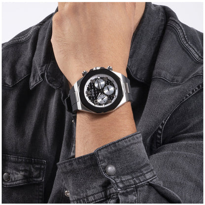 GUESS Black Silver Empire Men's Watch GW0583G1