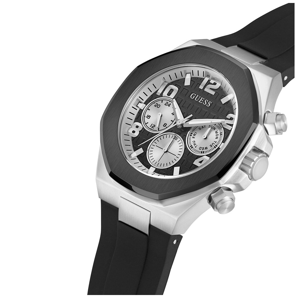 GUESS Black Silver Empire Men's Watch GW0583G1