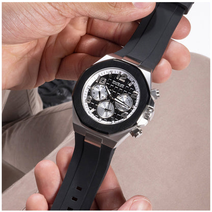 GUESS Black Silver Empire Men's Watch GW0583G1