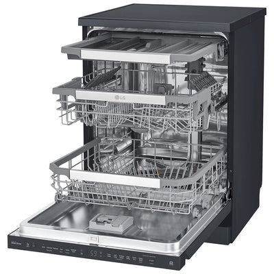 LG QuadWash Freestanding Dishwasher XD3A15MB Matte Black Auto Open Drying
