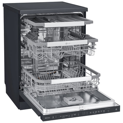 LG QuadWash Freestanding Dishwasher XD3A15MB Matte Black Auto Open Drying