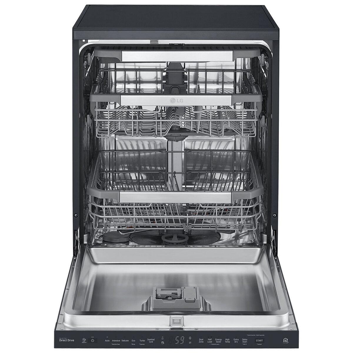 LG QuadWash Freestanding Dishwasher XD3A15MB Matte Black Auto Open Drying