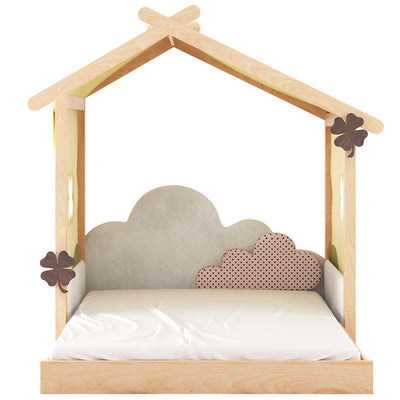 Aesthetik Kids Cloud Castle Kids Bed Solid Pine Removable Tent Cover