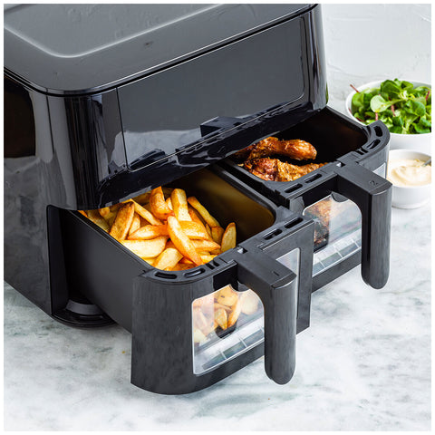 GreenPan Bistro 2 Basket Electric Airfryer 4+4L CC008077-001 - Auzzistore