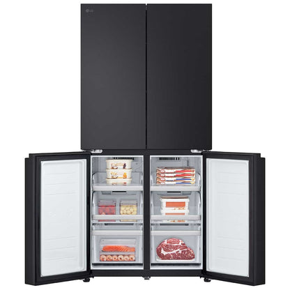 LG 530L Slim French Door Fridge Matte Black GF-B505MBL