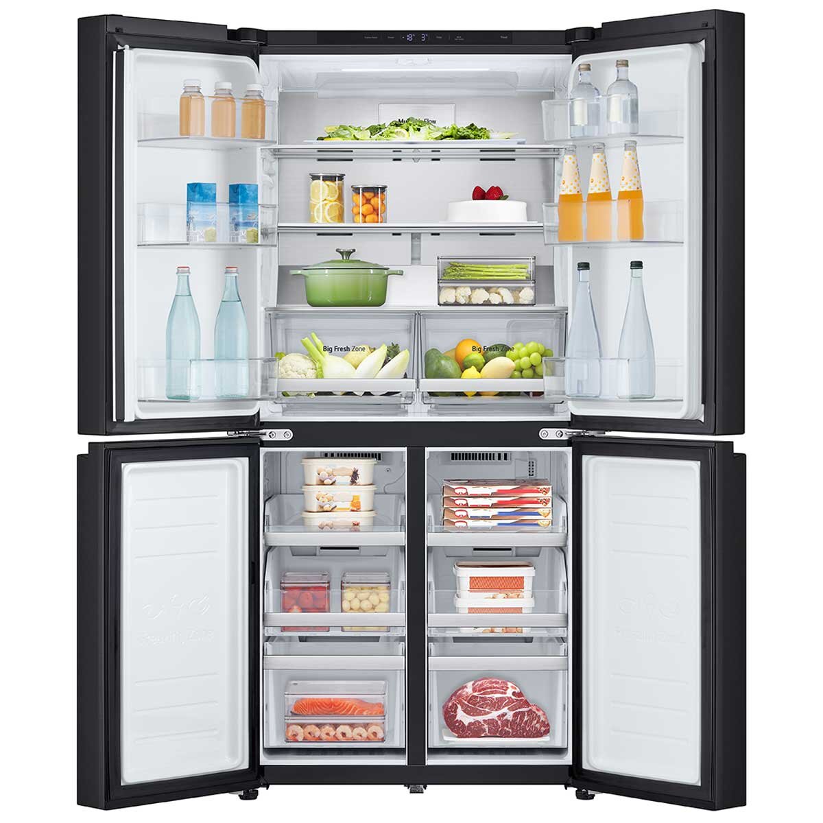 LG 530L Slim French Door Fridge Matte Black GF-B505MBL