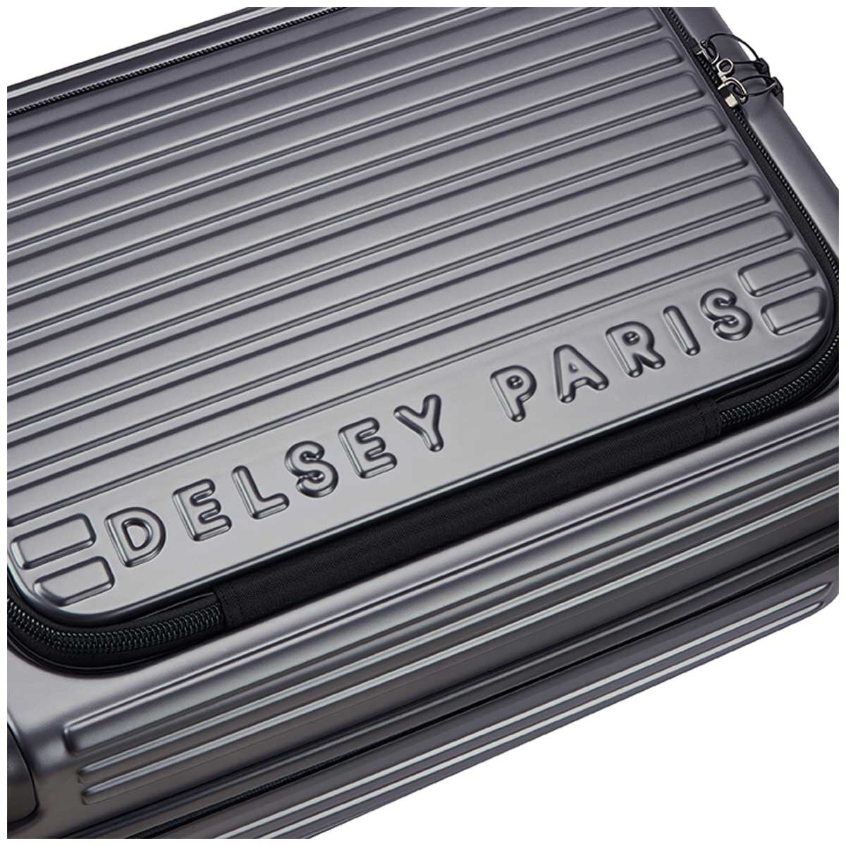 Delsey Hybrid Hardside Carry On Anthracite, 100% Polycarbonate, Top Lid Opening, Dual Spinner Wheels, Expander, TSA Lock, Deluxe Interior