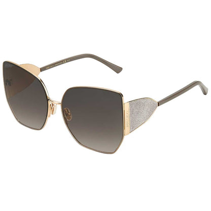 Jimmy Choo River/S Women's Sunglasses Gold Mud