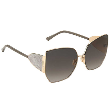 Jimmy Choo River/S Women's Sunglasses Gold Mud