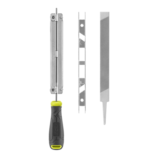 Ryobi Chainsaw Chain Sharpening Kit - 4 Files - Green - Compact Design - Auzzistore