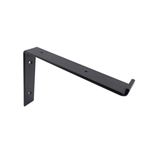 Carinya Lipped Angle Bracket - 240 x 185mm - Black - Powder Coated - Durable - Auzzistore