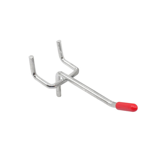 Everhang 50mm Pegboard Single Hook 20 Pack - Steel - Silver - Organise Tools
