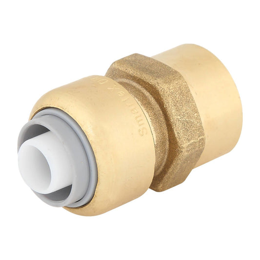Smartex Pex Female Connector - 16 x 15mm - Lead Free Brass - Push-Fit - Auzzistore