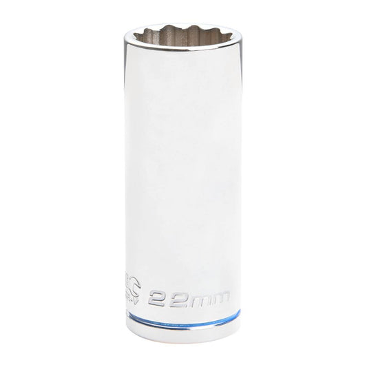 Kincrome Deep Socket - 22mm - Chrome Vanadium Steel - Rust Resistant - Auzzistore