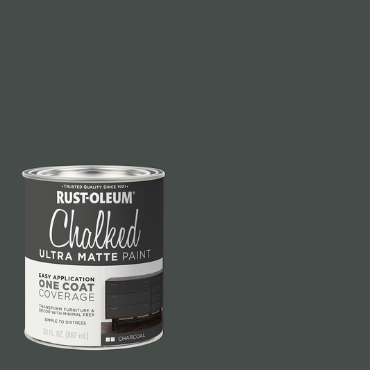 Rust-Oleum Chalked Paint - 887ml - Charcoal - Ultra Matt Finish – view 2 - Auzzistore