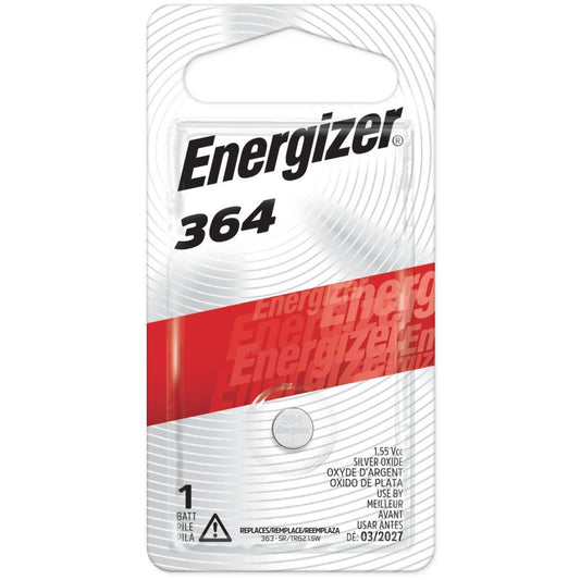 Energizer 364 363 Silver Oxide Button Battery - 1 Pack - 1.5V - Long Lasting Power