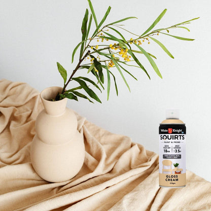 White Knight Squirts Cream Gloss Spray Paint 310g Quick-Dry Durable