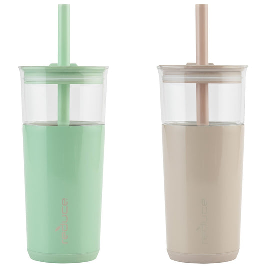 Reduce Aspen Glass Tumbler 591ml 2 Pack Matcha Sand – view 2 - Auzzistore