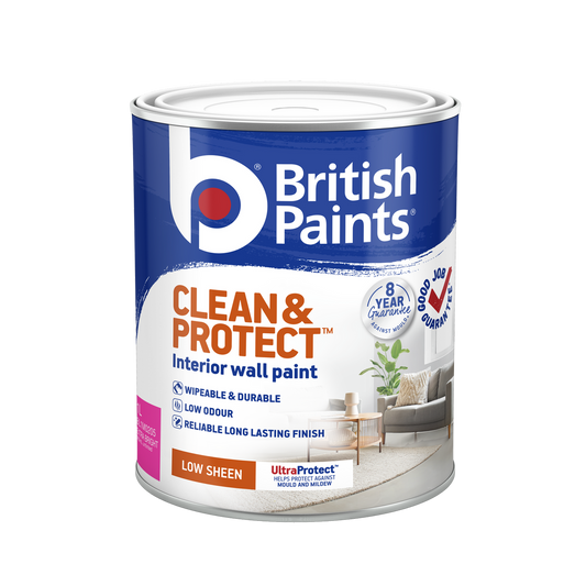 British Paints Extra Bright Low Sheen Interior Paint 1L - Wipeable Finish - Auzzistore