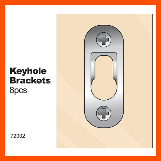Everhang Picture Hanging Keyhole Plate - 10kg - Zinc Plated - 8 Pack – view 2