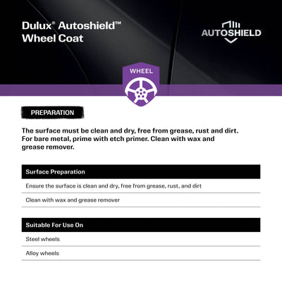 Dulux Autoshield Spray Paint 340g Silver Wheel Coat - Weather Resistant Finish