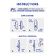 Permastik Medium Cosmo Wire Hooks - 6 Pack - Plastic - Removable Adhesive