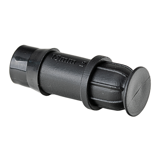 K Rain 13mm Barbed End Plug - 10 Pack - Black - Polypropylene - Auzzistore