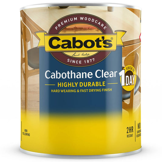 Cabot S 250ml Gloss Water Based Cabothane Clear Polyurethane - Durable - Fast Drying - Low Odour - Auzzistore