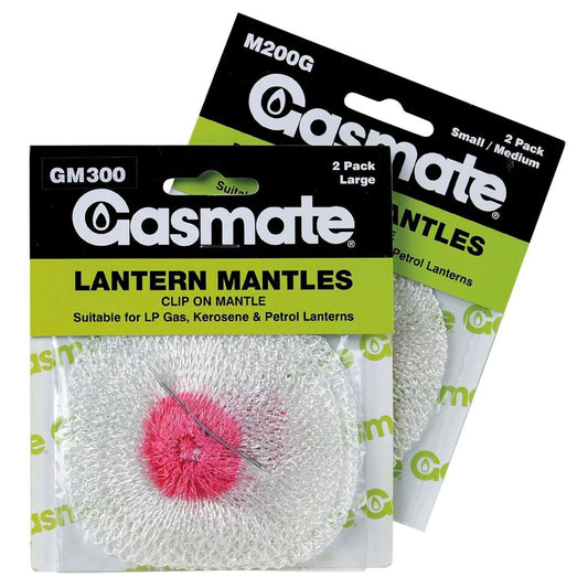 Gasmate Gas Lantern Replacement Mantle 2 Pack Small - 4mm x 90mm - White - Gas Powered
