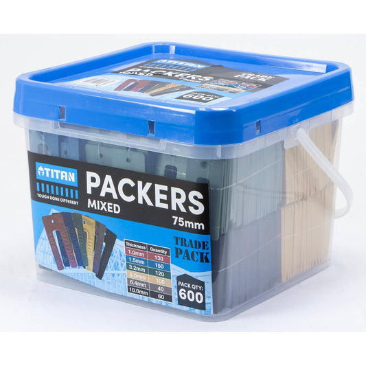 Titan 75mm Mixed Window Packers - 600 Piece - Durable Plastic - Leveling Solution – view 2 - Auzzistore
