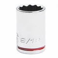 Kincrome Shallow Socket - 9/16" - Chrome Vanadium Steel - 12 Point